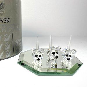 Swarovski crystal Set of 3 field mice “In a Summer Meadow” w/box mirror MC1034
